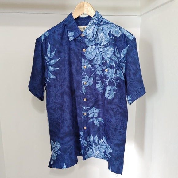 Penmans | Blue Hawaiian short sleeved mens button up - Picture 1 of 10